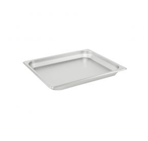 CAC China STPH-22-1 Half Size 1.25" Deep 22 Ga. Stainless Steel Solid Steam Pan (48 Each Per Case)