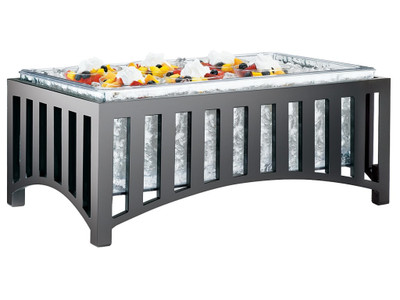 Cal-Mil 1365-18-13 20" W x 28" D x 8.5" H Bridge Clear Polycarbonate Mission Ice Pan Housing