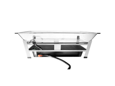 Cal-Mil IP1020-39 27" W x 19" D x 10" H Rectangular Powder Coated Platinum Ice Display/Pedestal