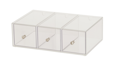 Cal-Mil 1479 19" W x 13" D x 6" H (3) Drawers Clear Acrylic Eco Modern Display Bin Only