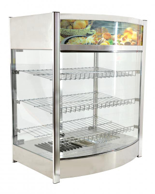 Omcan USA 40001 25.5"W Straight Glass Countertop Elite Series Heated Display Case - 110 Volts 1-Ph