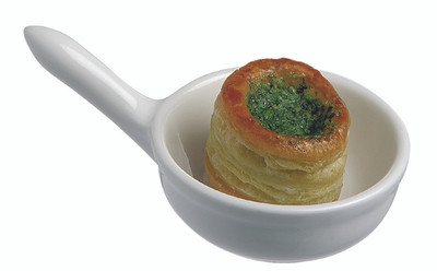 Matfer Bourgeat 051354
 2-1/2"
 2 oz
 Porcelain
 Round
 Petit Pan