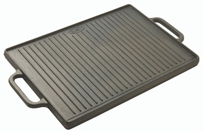 Matfer Bourgeat 071058 19 2/3" L x 13 3/4" W x 1 1/8 H Cast Iron Rectangle Guison Griddle