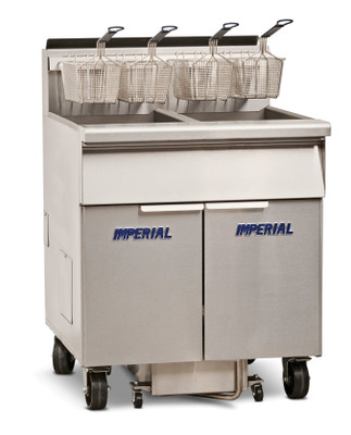 Imperial IFSSP-250-OP-T-NG Natural Gas Stainless Steel Fryer - 560,000 BTU