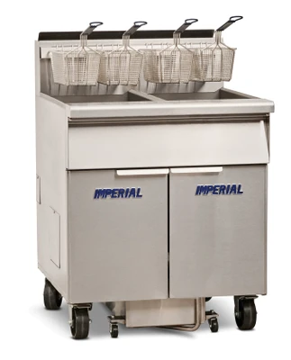 Imperial IFSSP-250-OP-T-NG Natural Gas Stainless Steel Fryer - 560,000 BTU