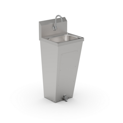 John Boos PBHS-F-1410-FV1-T-X 17" W Stainless Steel Floor Mount Pro-Bowl Hand Sink