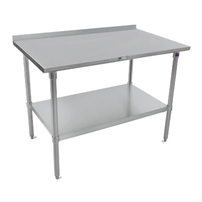 John Boos ST6R1.5-3048GSK-X 48" W Stainless Steel Work Table with Undershelf and Galvanized Base