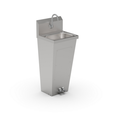 John Boos PBHS-F-1410-FV2-T-X 17" W Stainless Steel Floor Mount Pro-Bowl Hand Sink
