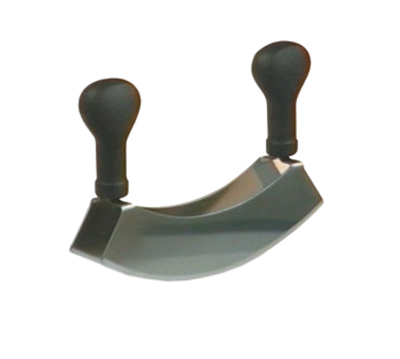 Matfer Bourgeat 090570 8-1/2" Forged Steel Mezzaluna Two Plastic Handle