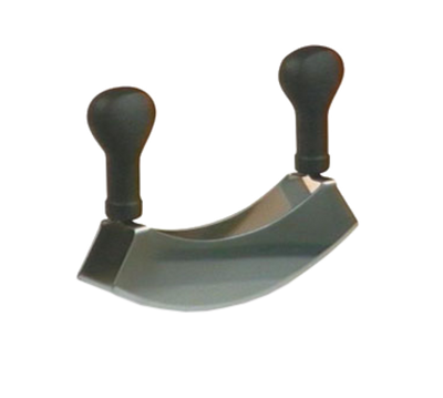 Matfer Bourgeat 090570 8-1/2" Forged Steel Mezzaluna Two Plastic Handle