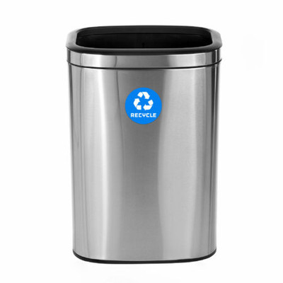 Alpine ALP470-40L-R 17" W Stainless Steel Silver 10.5 Gallon Recycling Can