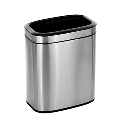 Alpine ALP470-20L 14" W x 17" H Stainless Steel Brushed Finish Rectangular 5.3 Gallon Trash Can