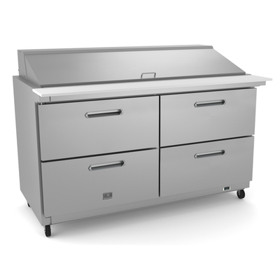 Kelvinator KCHMT60.24.4D 61.22" W 4 Drawer Mega Top Refrigerated Sandwich/Salad Prep Table - 115 Volts