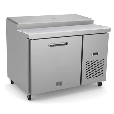 Kelvinator KCHPT50.6 12.0 Cu. Ft. Capacity 1 Solid left Hinged Door Heavy Duty Casters Refrigerated Pizza Prep Table - 115 Volts 1-Phase