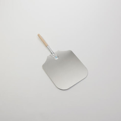 American Metalcraft 3016 16" D x 18" W Aluminum Pizza Peel with 12" Wood Handle