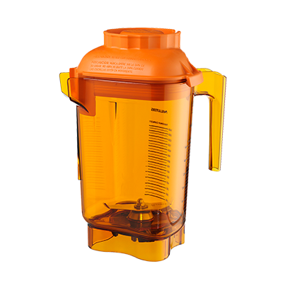 Vitamix 058986 Advance 32 Oz. Orange Copolyester Blender Container with Blade Assembly and Lid