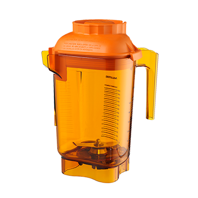 Vitamix 058986 Advance 32 Oz. Orange Copolyester Blender Container with Blade Assembly and Lid