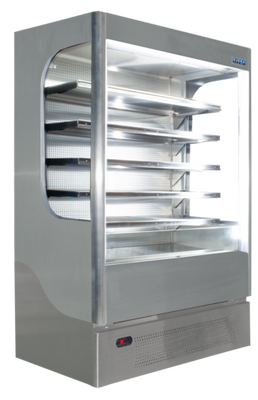 Ojeda USA ALPA-120H SS 24.0 Cu. Ft. Powder Coated Steel Alpha Open Air Merchandiser - 120 Volts