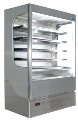 Ojeda USA ALPA-120H SS 24.0 Cu. Ft. Powder Coated Steel Alpha Open Air Merchandiser - 120 Volts