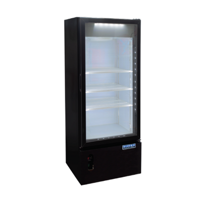 Ojeda USA RMH 10-SL 7 Cu. Ft. Black Powder Coated Steel 1 Section Refrigerated Merchandiser - 120 Volts
