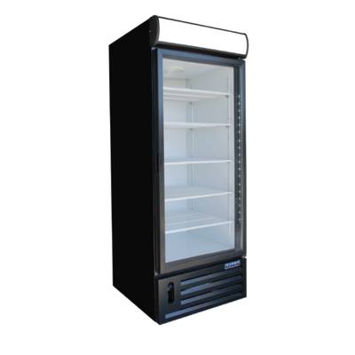 Ojeda USA RMH 27 23.4 Cu. Ft. Black Powder Coated Steel 1 Section Refrigerated Merchandiser - 120 Volts