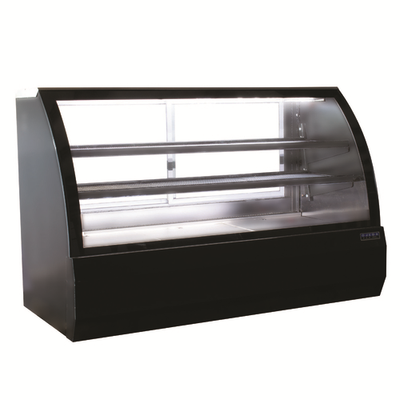 Ojeda USA RDCH 6 20.5 Cu. Ft. Black Exterior Stainless Steel Curved Glass Refrigerated Deli Case - 120 Volts