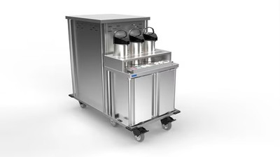 Dinex DXPTQCBEV1 36.6" H x 30.15" W x 20.4" D TQC Beverage Cart Add On with Coffee