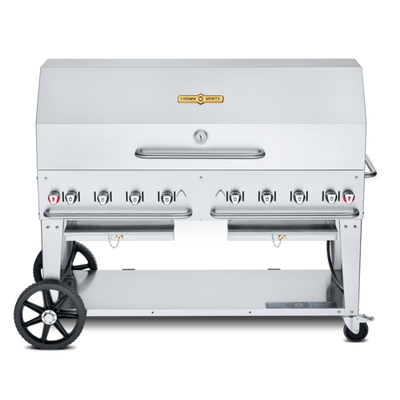 Crown Verity CV-MCB-60-1RDP-NG 69" Natural Gas Outdoor Charbroiler - 129,000 BTU
