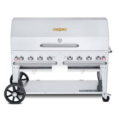 Crown Verity CV-MCB-60-1RDP-NG 69" Natural Gas Outdoor Charbroiler - 129,000 BTU
