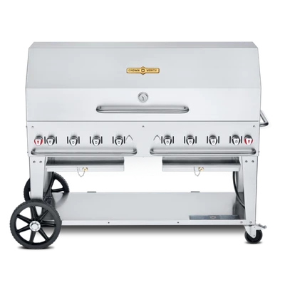Crown Verity CV-MCB-60-1RDP-NG 69" Natural Gas Outdoor Charbroiler - 129,000 BTU