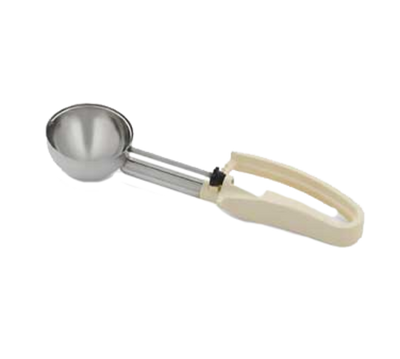 Vollrath 47372 3.2 Oz. #10 Ivory Color-Coded Handle Extended Length Disher