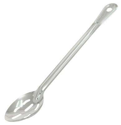 CAC China SBHL-11 11" L 1.2mm Thick Stainless Steel Slotted Basting Spoon (144 Each Per Case)