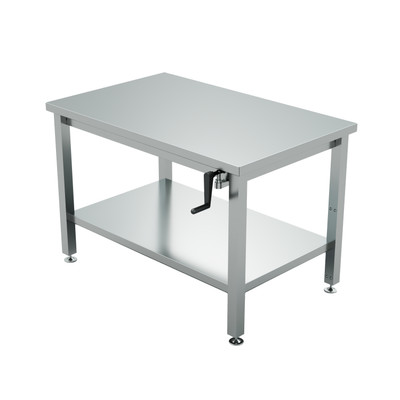 Winholt DTS-3060H32-ADJ-9 60" W x 30" D x 41" H Stainless Steel 16 Gauge Top Work Table with Undershelf