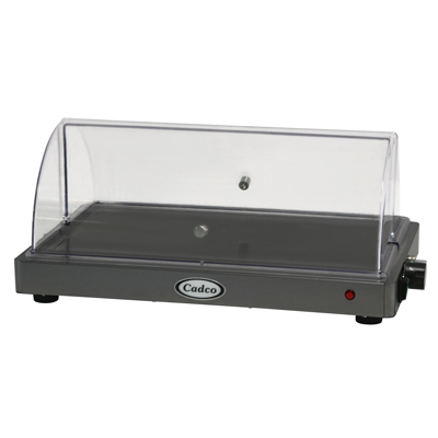 Cadco Wtrt-10-Hd 9.75" x 24" x 14.38" Heavy Duty Warming Shelf With Rolltop Lid - 120V 300 Watts