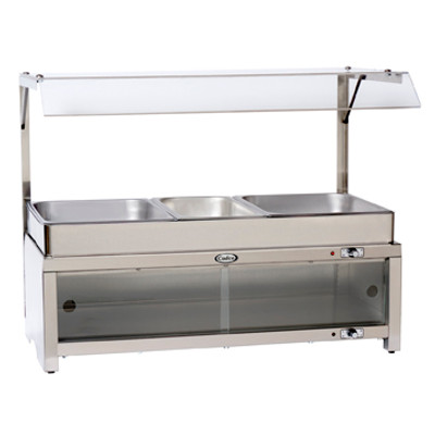 Cadco CMLB-CSG 28" 2 Pan Warming Cabinet - 120 Volts