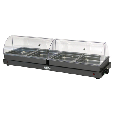 Cadco WTBS-4N-HD 45" 4 Pan Heavy Duty Jumbo Buffet Server Countertop - 120 Volts