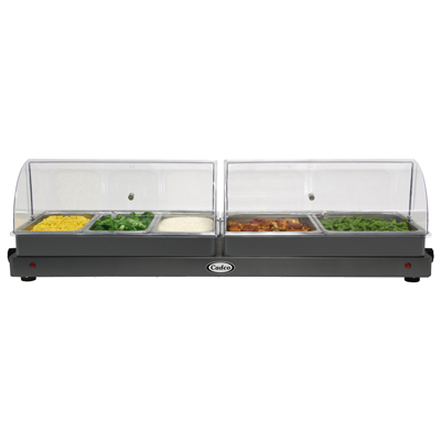 Cadco WTBS-5N-HD 45" 2 Pan Heavy Duty Grand Buffet Server Countertop - 120 Volts