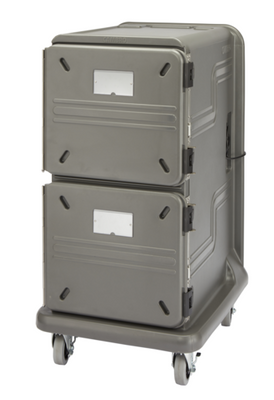 Cambro PCU1600HHSP615 30" W Plastic Insulated Solid Door Electric Pro Cart Ultra Hot Food Pan Carrier - 115 Volts