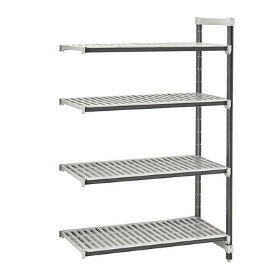 Cambro EXA213084V4480 30" W Gray Polypropylene Camshelving Elements XTRA Stationary Add-On Unit