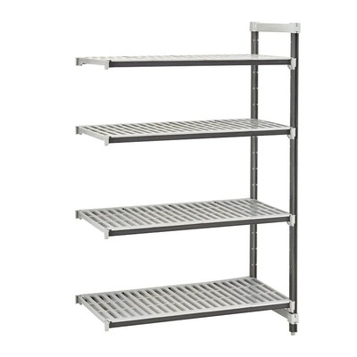 Cambro EXA214864V4480 48" W Gray Polypropylene Camshelving Elements XTRA Stationary Add-On Unit