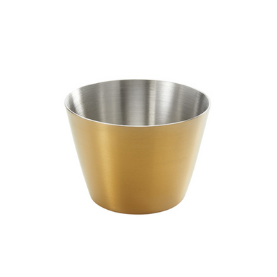 American Metalcraft SATSCG 2.5 Oz. Stainless Steel Gold Round Sauce Cup