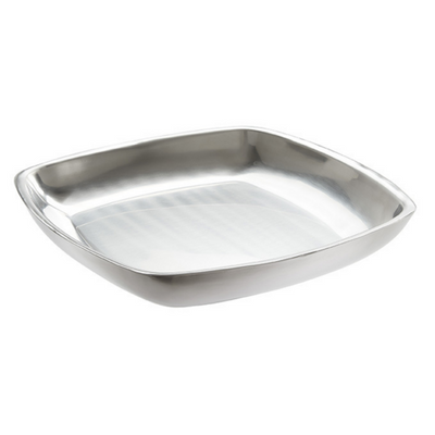 American Metalcraft DWSSEA14 14" Stainless Steel Double Wall Square Seafood Tray