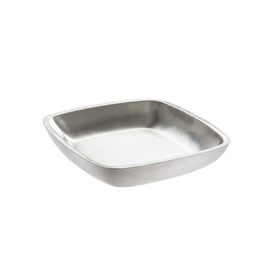 American Metalcraft DWSSEA10 10" Stainless Steel Square Silver Double Wall Seafood Tray
