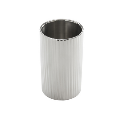 American Metalcraft SWCF4 4.75&quot; W Stainless Steel Fluted Wine Cooler