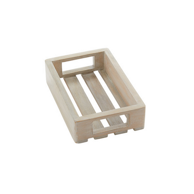 American Metalcraft MWHS1 10.13" L Sun-Bleached Rectangular Mango Wooden Crate