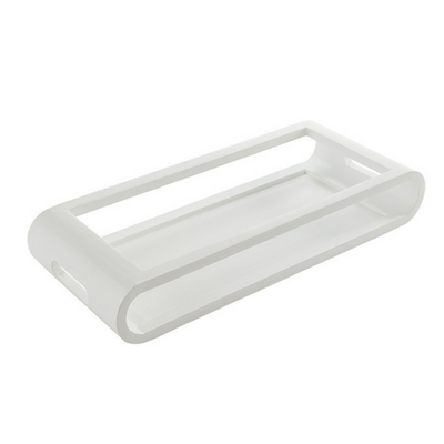 American Metalcraft MWTW21 21.75" L White Wood Rectangular Serving Tray