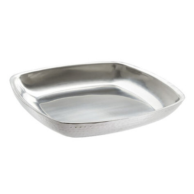 American Metalcraft DWHSSEA14 14" Stainless Steel Square Silver Double Wall Seafood Tray