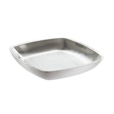 American Metalcraft DWSSEA12 12" Stainless Steel Square Silver Double Wall Seafood Tray