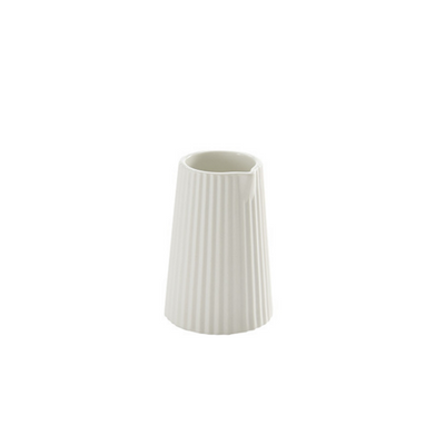 American Metalcraft CRCC4 4.5 Oz. White Ceramic Crimped Creamers