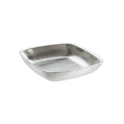 American Metalcraft DWHSSEA10 10" Stainless Steel Square Silver Double Wall Seafood Tray